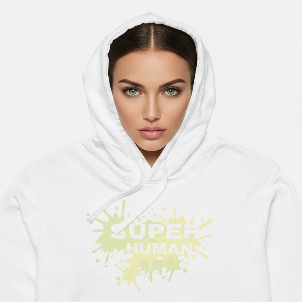Splash Mid-Weight Organic Hoodie | White
