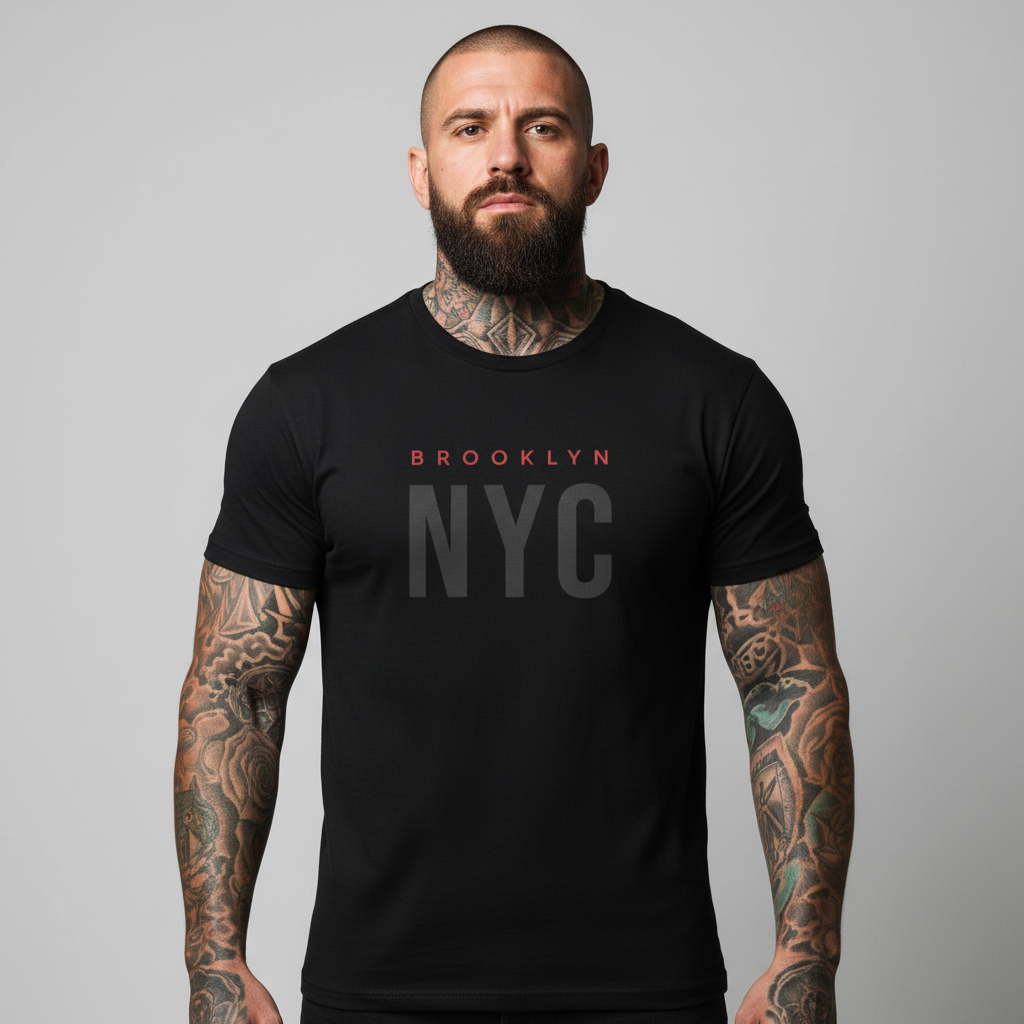 Brooklyn NYC Organic Cotton Tee | Black