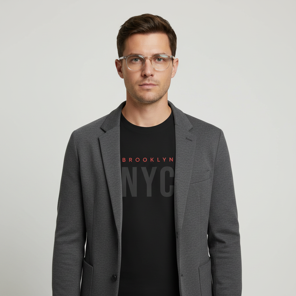 Brooklyn NYC Organic Cotton Tee | Black