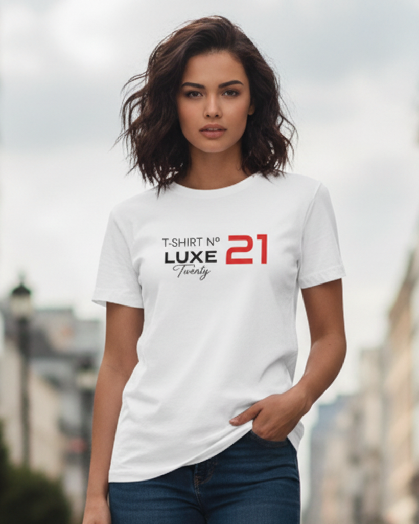 Luxe Teddy T-Shirt Nº 21 with Ribbed Round Neck | L103