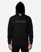 Men's Hoodie with 'Unlimited' Chest Print and Side Pockets