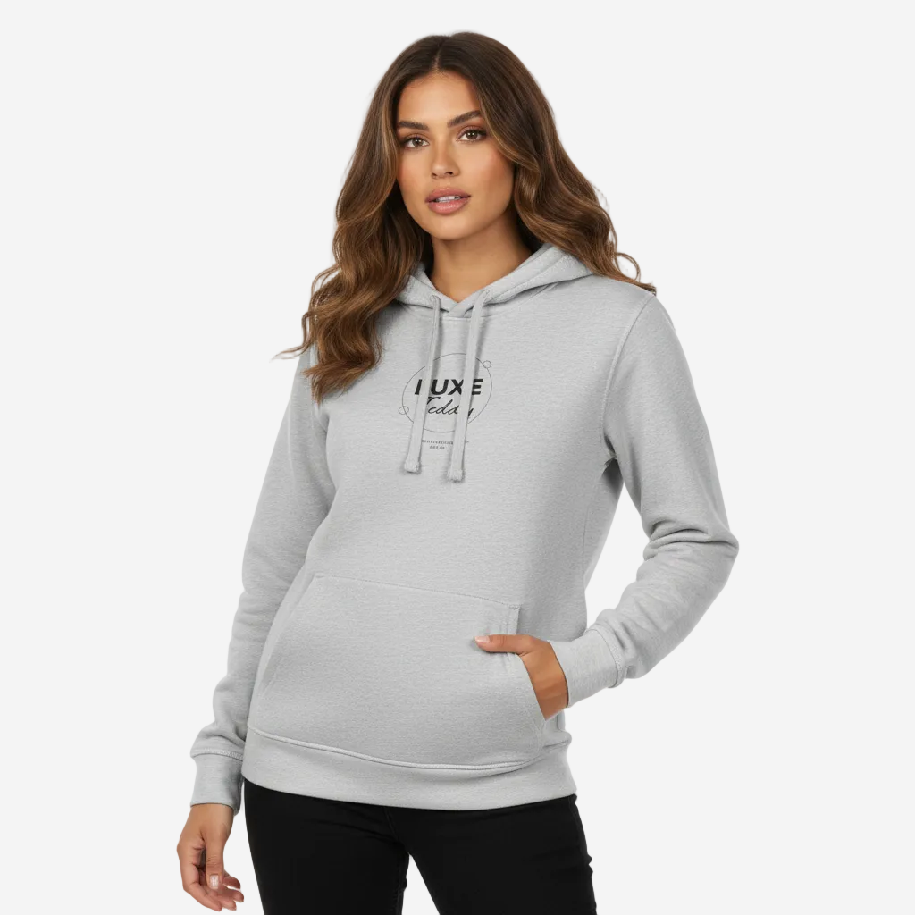 Luxe Teddy Design Organic Hoodie with Side Pockets