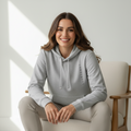 Grey Organic Pullover Hoodie with Side Pockets | Mid-Weight