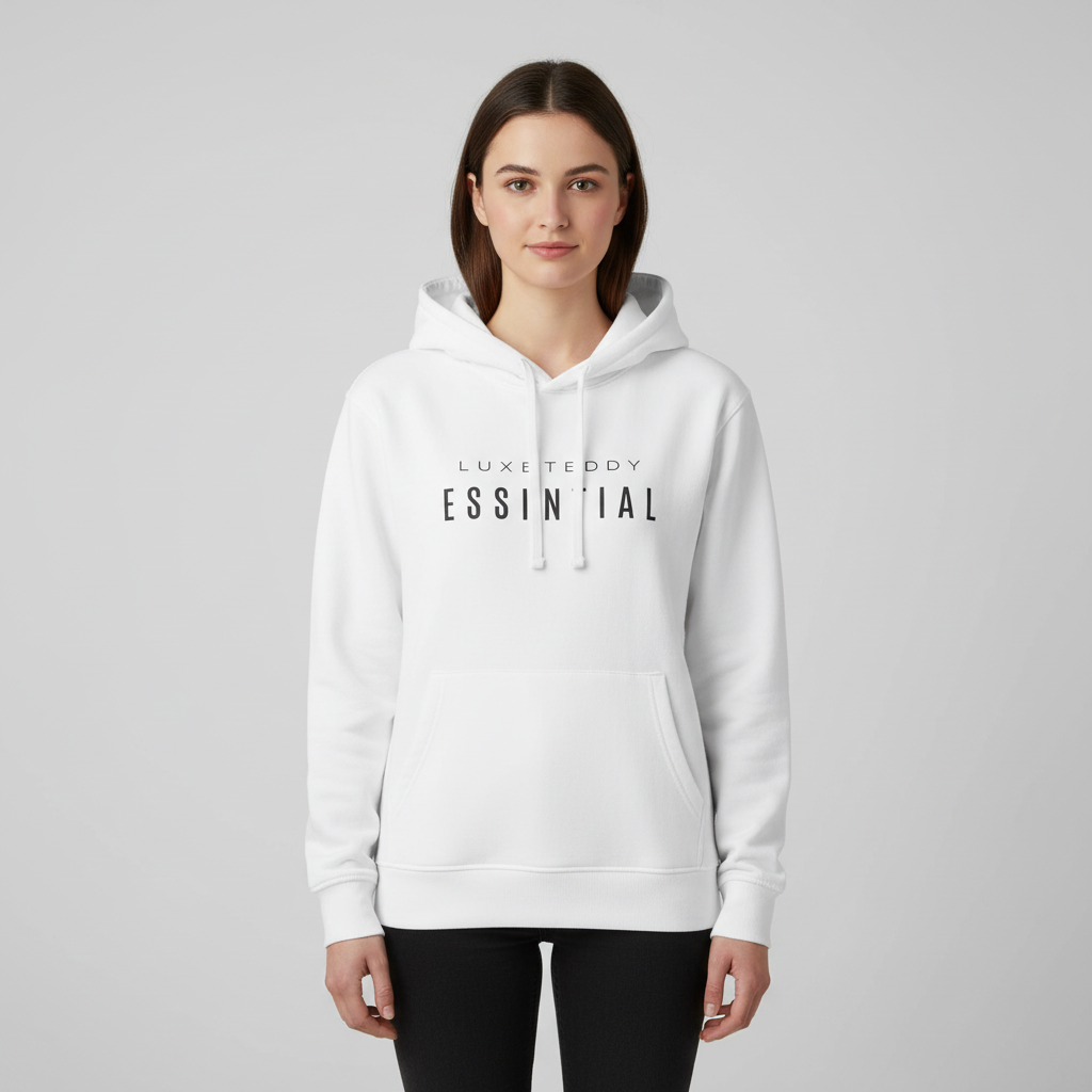 Luxe Teddy Essential Hoodie with Side Pockets