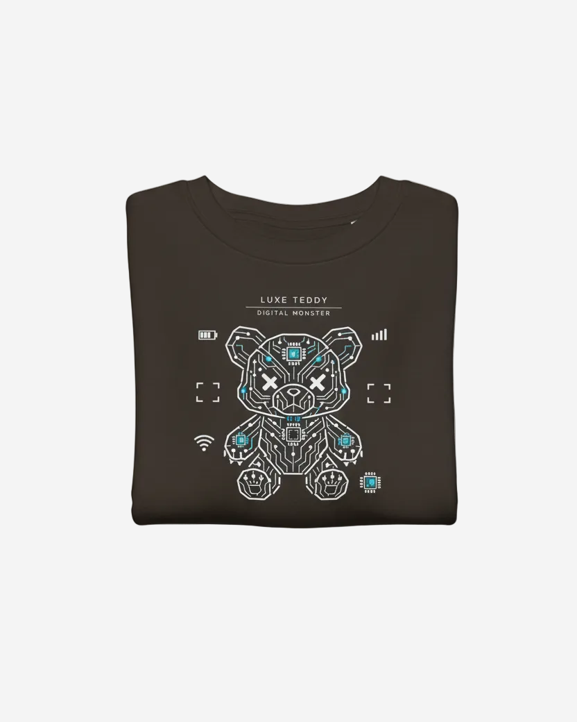 Luxe Teddy "Digital Monster' French Terry Sweatshirt | LT551C