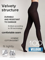 Conte Velour Tights 100 Den | Matte Warm Microfibra