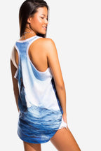Women's Tank Top with Surf Print