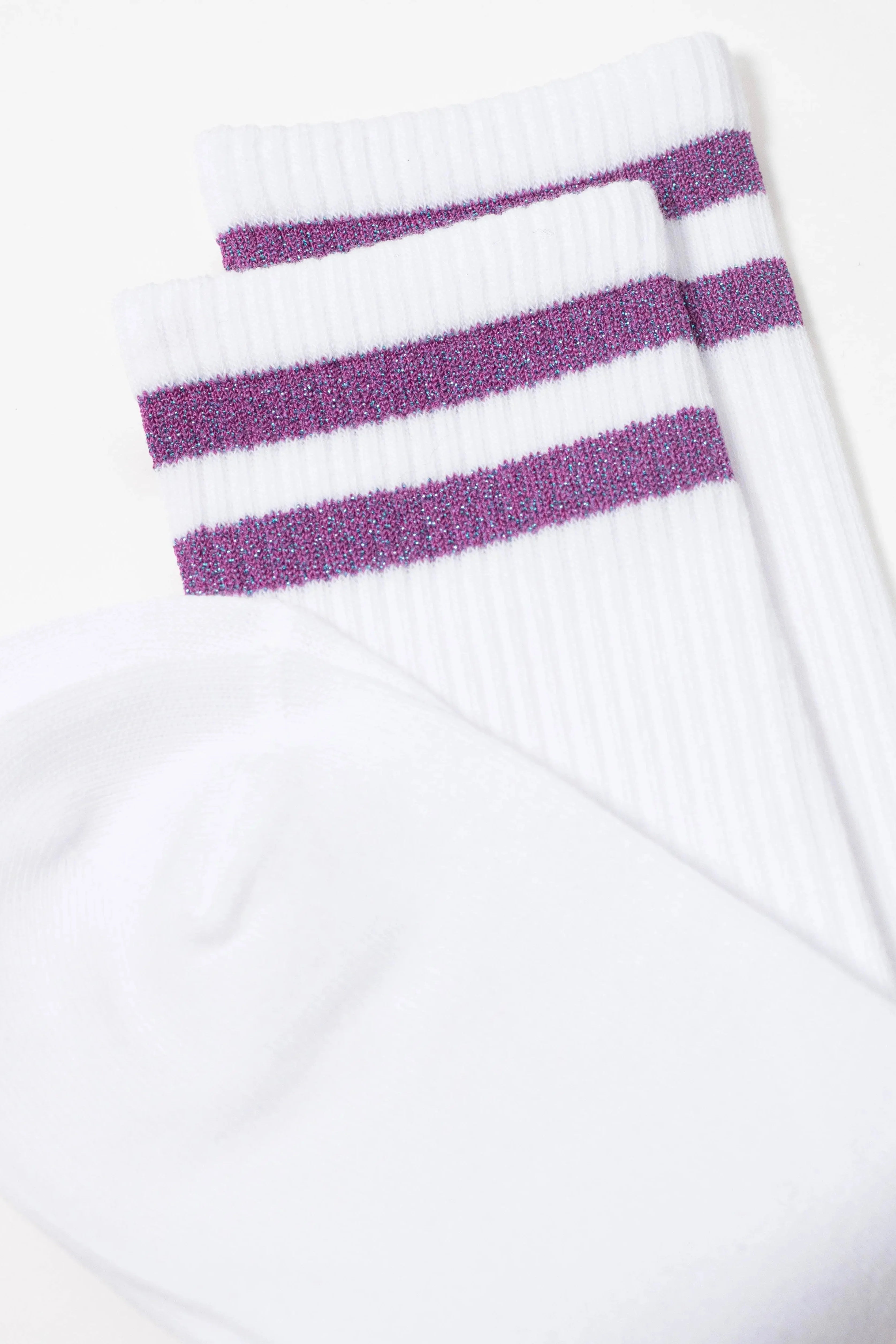 Conte Cotton Long Socks Active 157 | Lurex Stripes