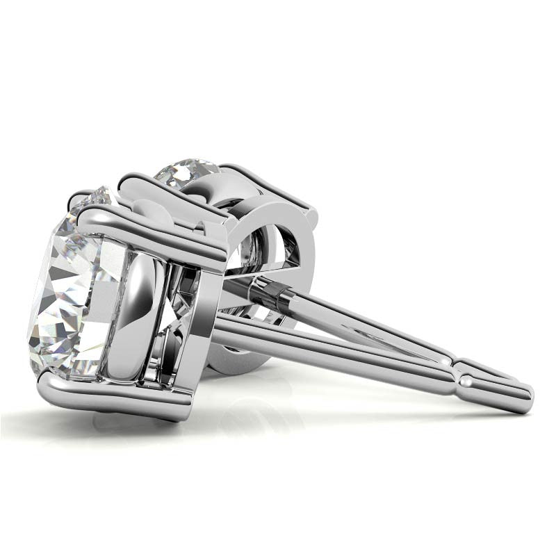 3.00 CTW Lab Diamond Stud Earrings | 14K Gold | G-VS Round Cut | AGI Certified