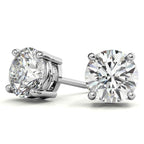 3.00 CTW Lab Diamond Stud Earrings | 14K Gold | G-VS Round Cut | AGI Certified