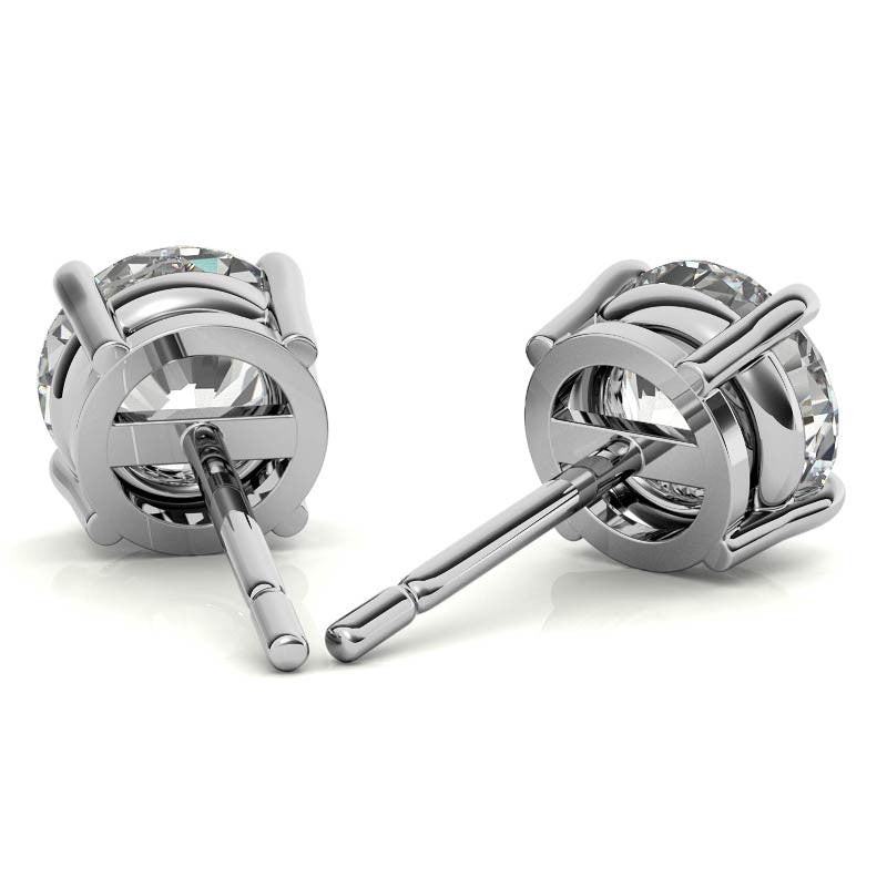 3.00 CTW Lab Diamond Stud Earrings | 14K Gold | G-VS Round Cut | AGI Certified