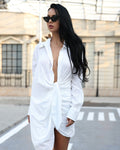 Kendra White Shirt Dress