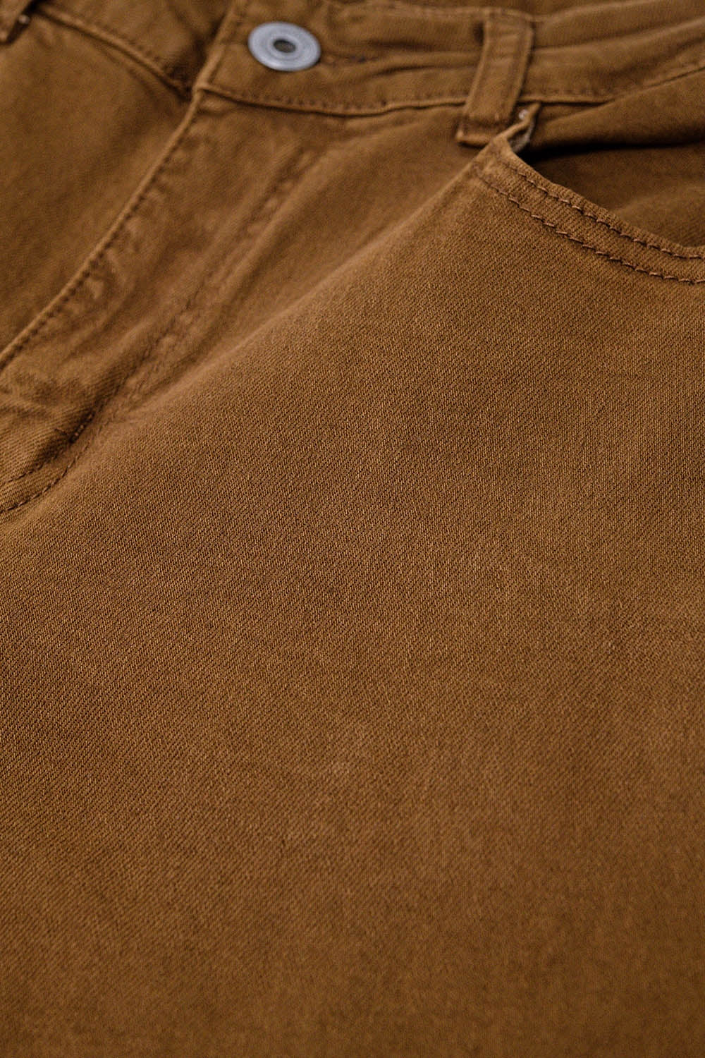 Wide Leg Camel Pants with Leopard Print at the Bottom