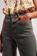 Wide Leg Jeans in Gray