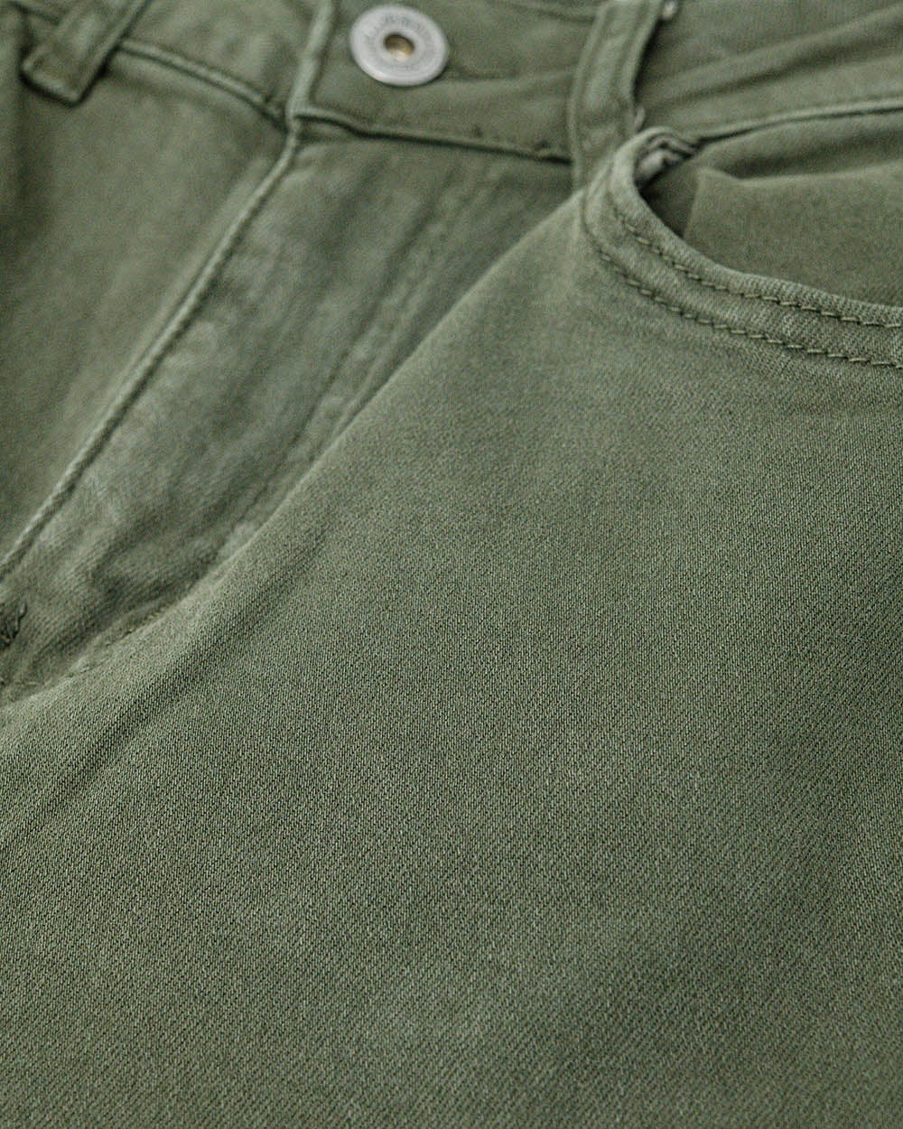 Wide Leg Military Green Pants with Leopard Print at the Bottom