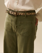 Wide Leg Pants with Front Pockets in Khaki