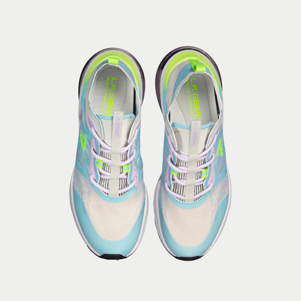 LA Gear Women's Artesia Low Top Sneaker Light Blue/Grey