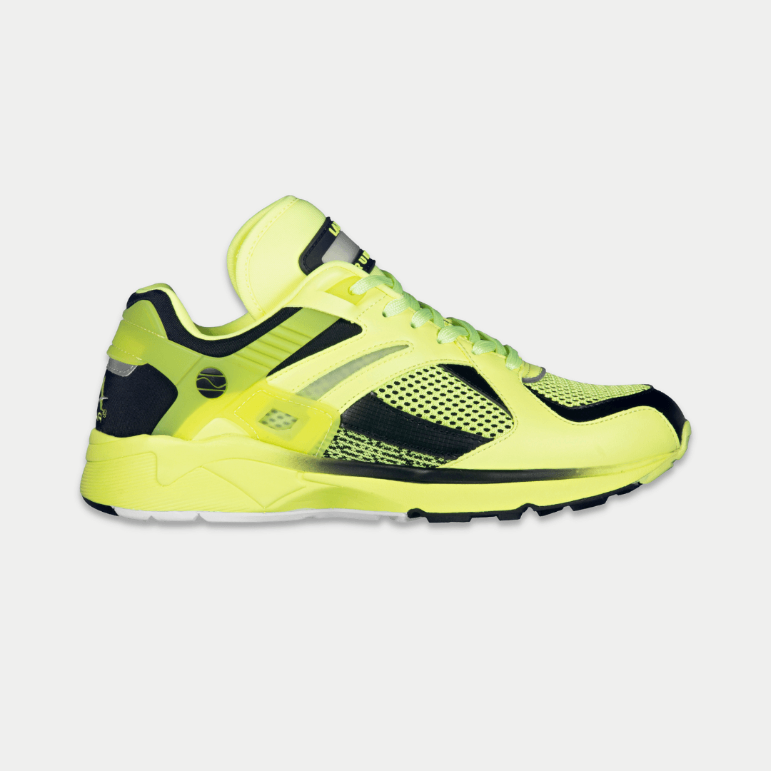 LA Gear Women's Catapult Low Top Sneaker Neon Yellow/Black