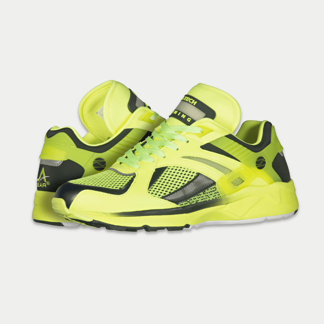 LA Gear Women's Catapult Low Top Sneaker Neon Yellow/Black