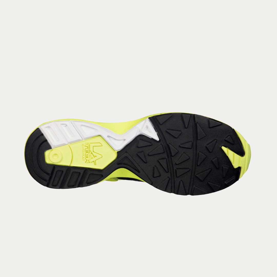 LA Gear Women's Catapult Low Top Sneaker Neon Yellow/Black