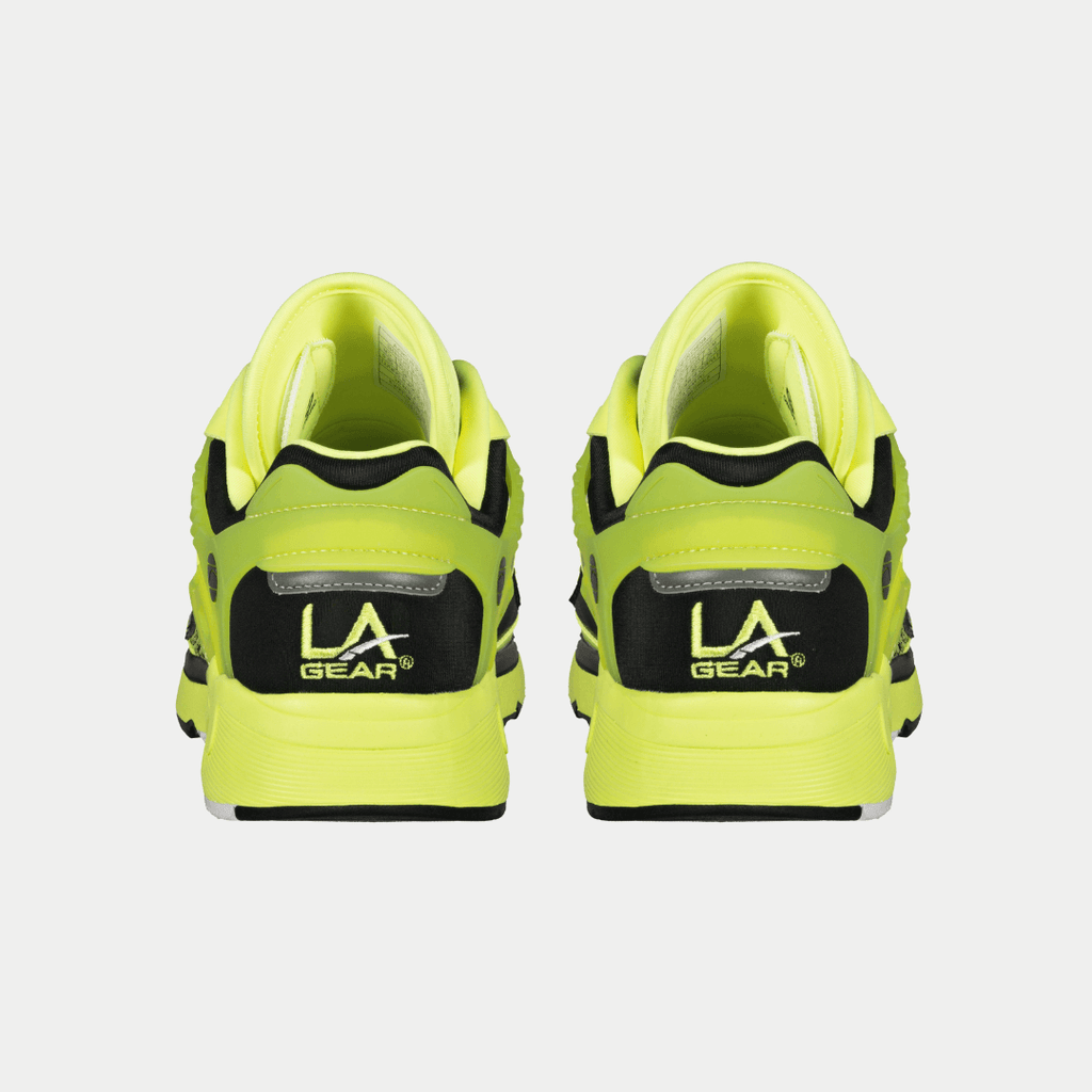 LA Gear Women's Catapult Low Top Sneaker Neon Yellow/Black