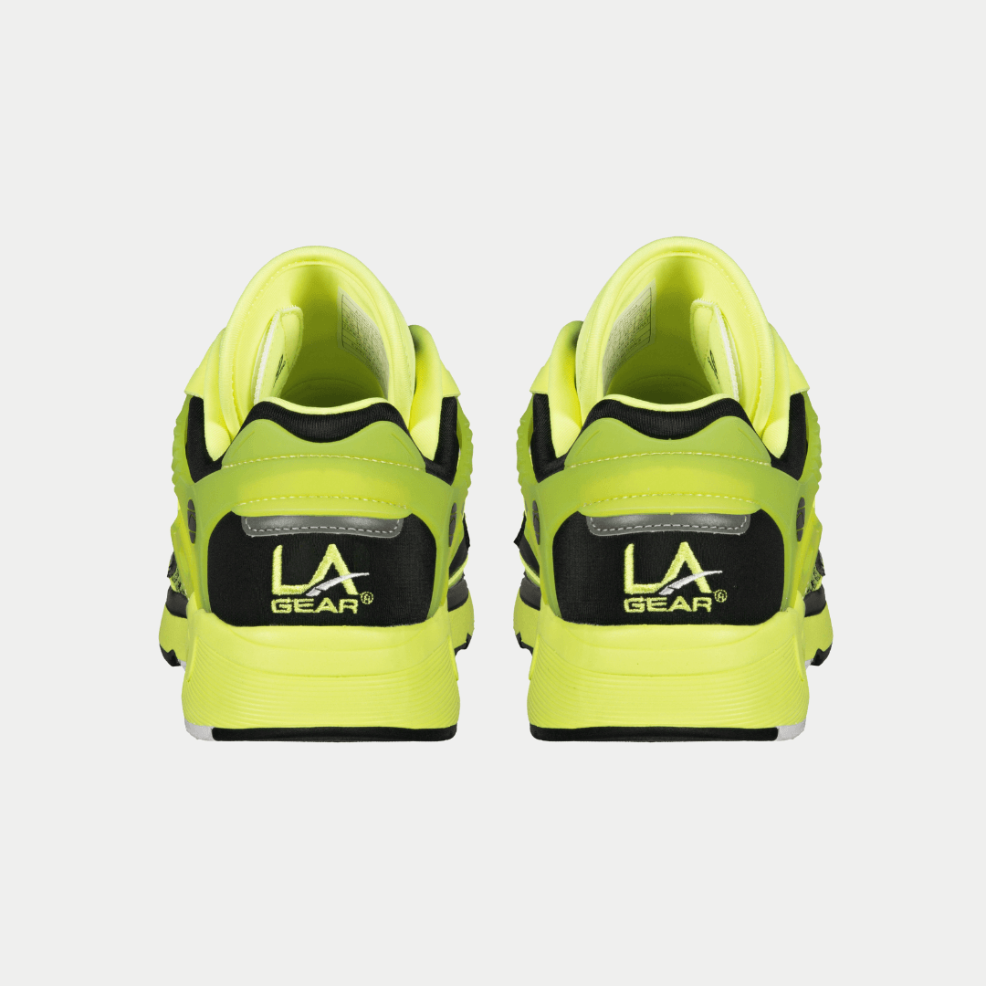 LA Gear Women's Catapult Low Top Sneaker Neon Yellow/Black
