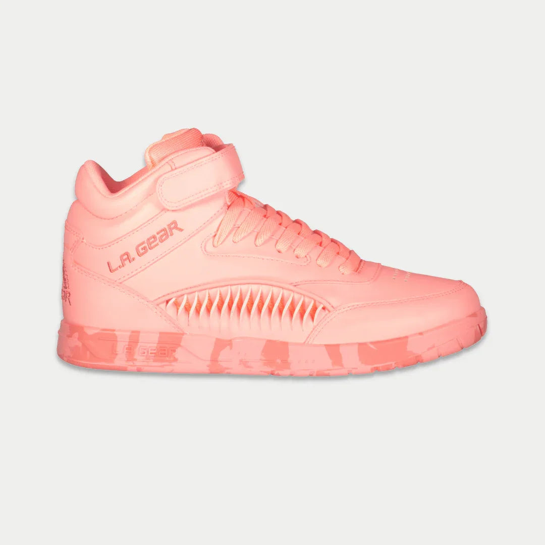LA Gear Women's Hightop Sneaker Flame Neon Peach