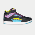 LA Gear Women's Flame High Top Sneaker Black/Turquoise