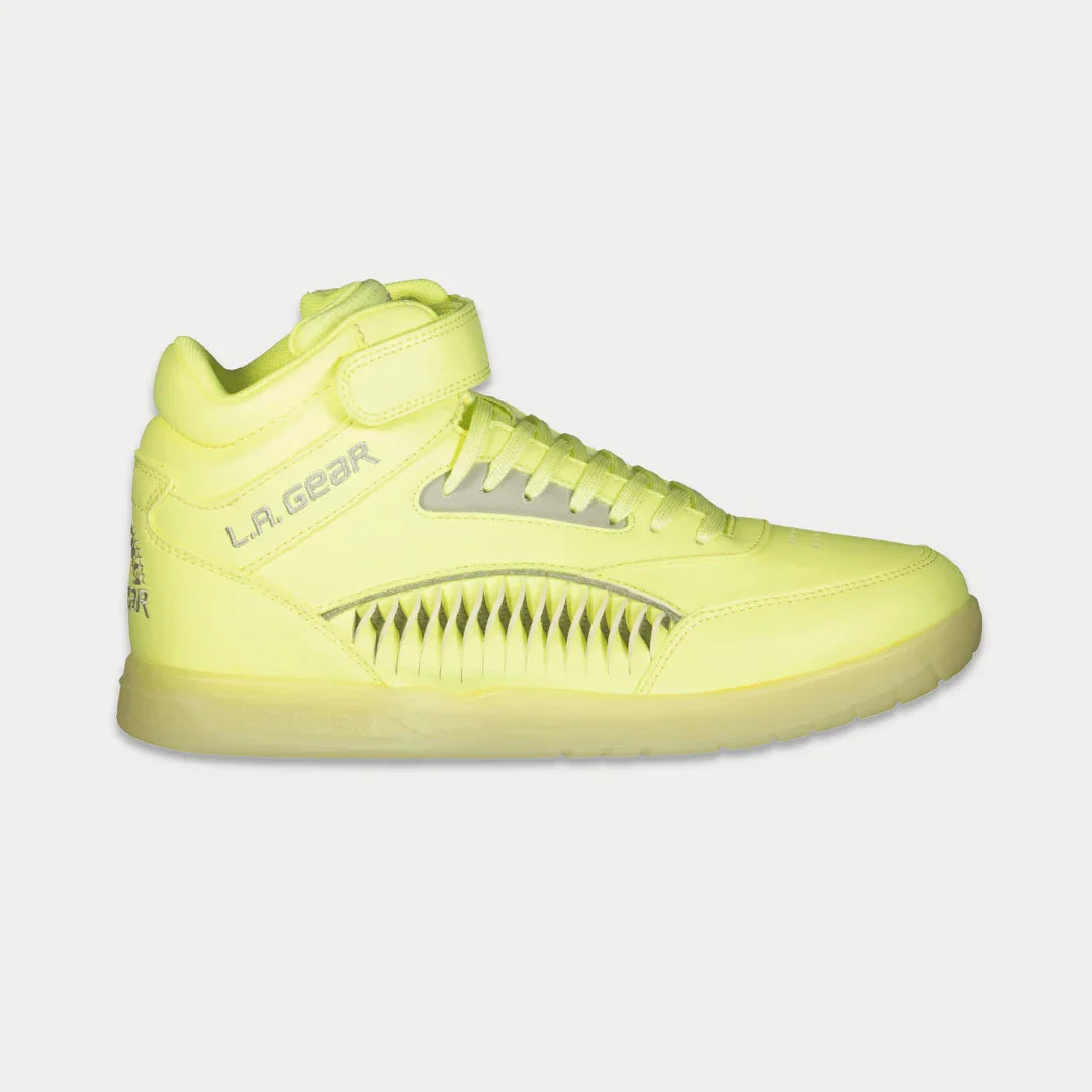 LA Gear Women's Hightop Sneaker Flame Neon Yellow