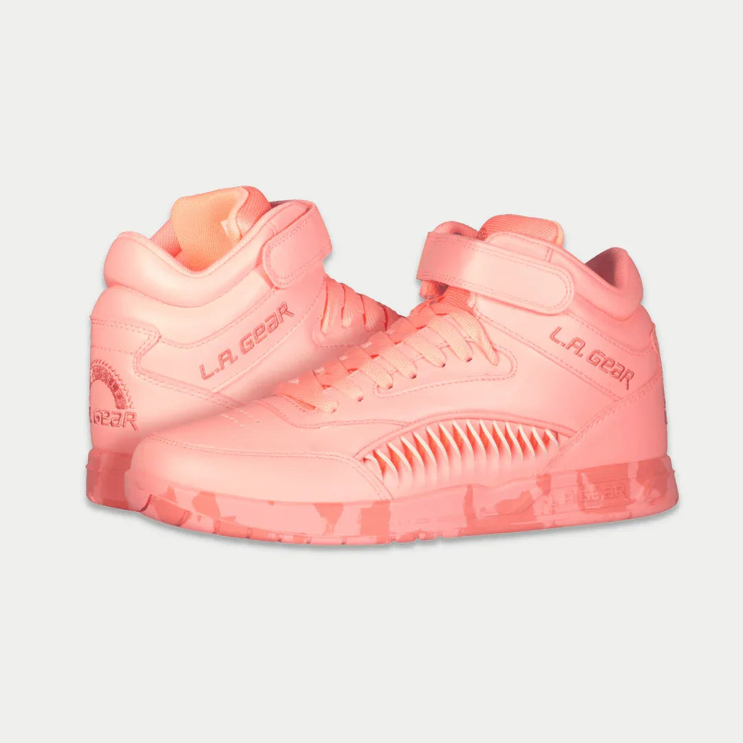 LA Gear Women's Hightop Sneaker Flame Neon Peach