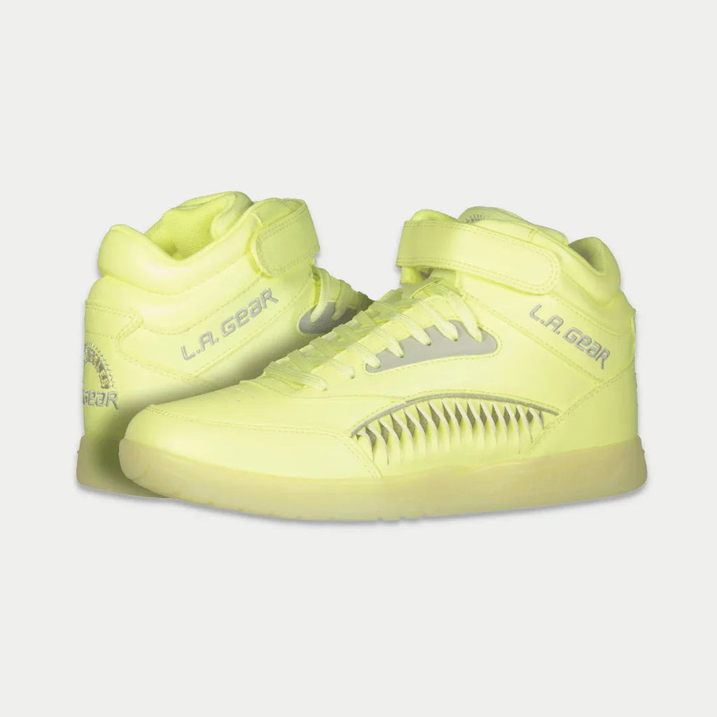 LA Gear Women's Hightop Sneaker Flame Neon Yellow