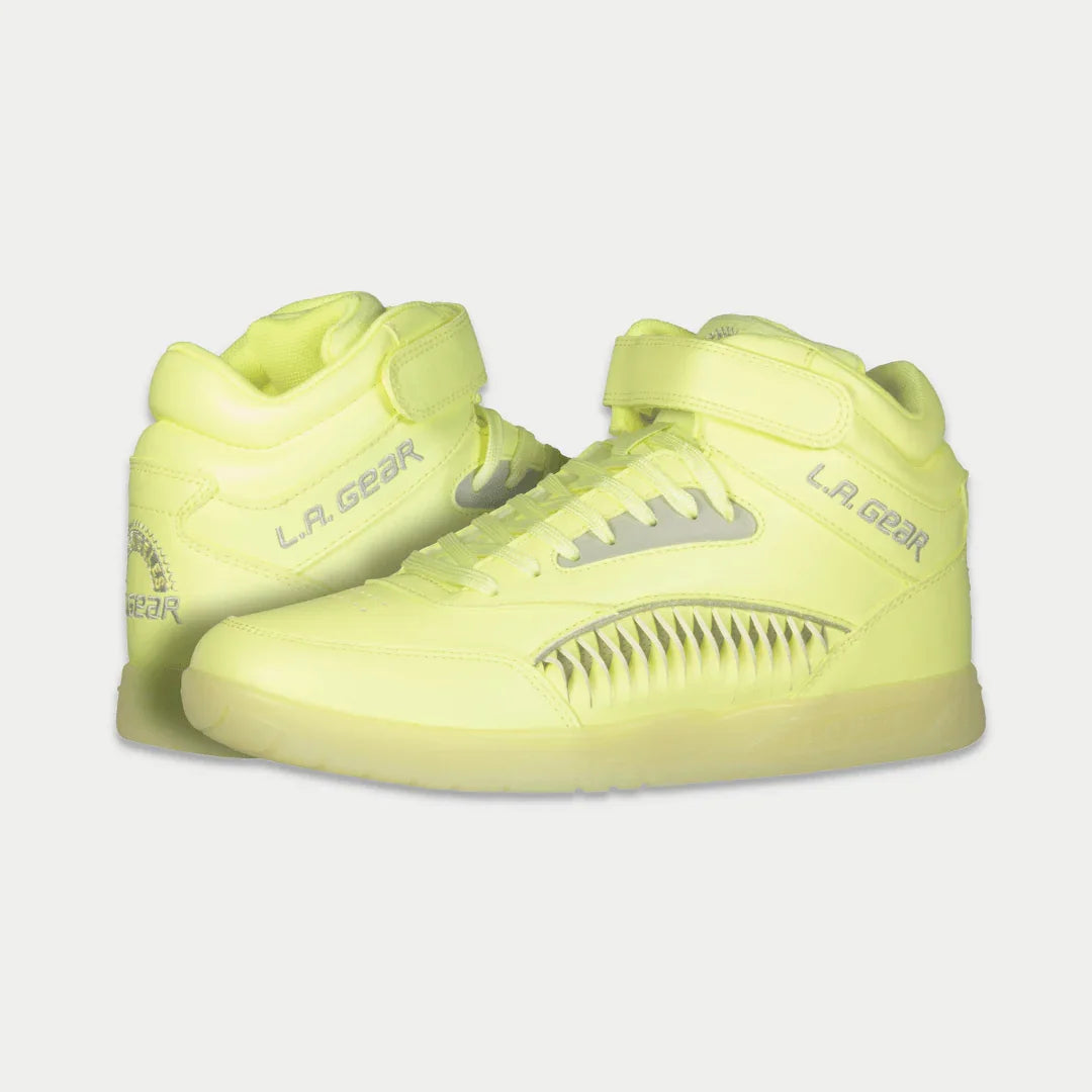 LA Gear Women's Hightop Sneaker Flame Neon Yellow