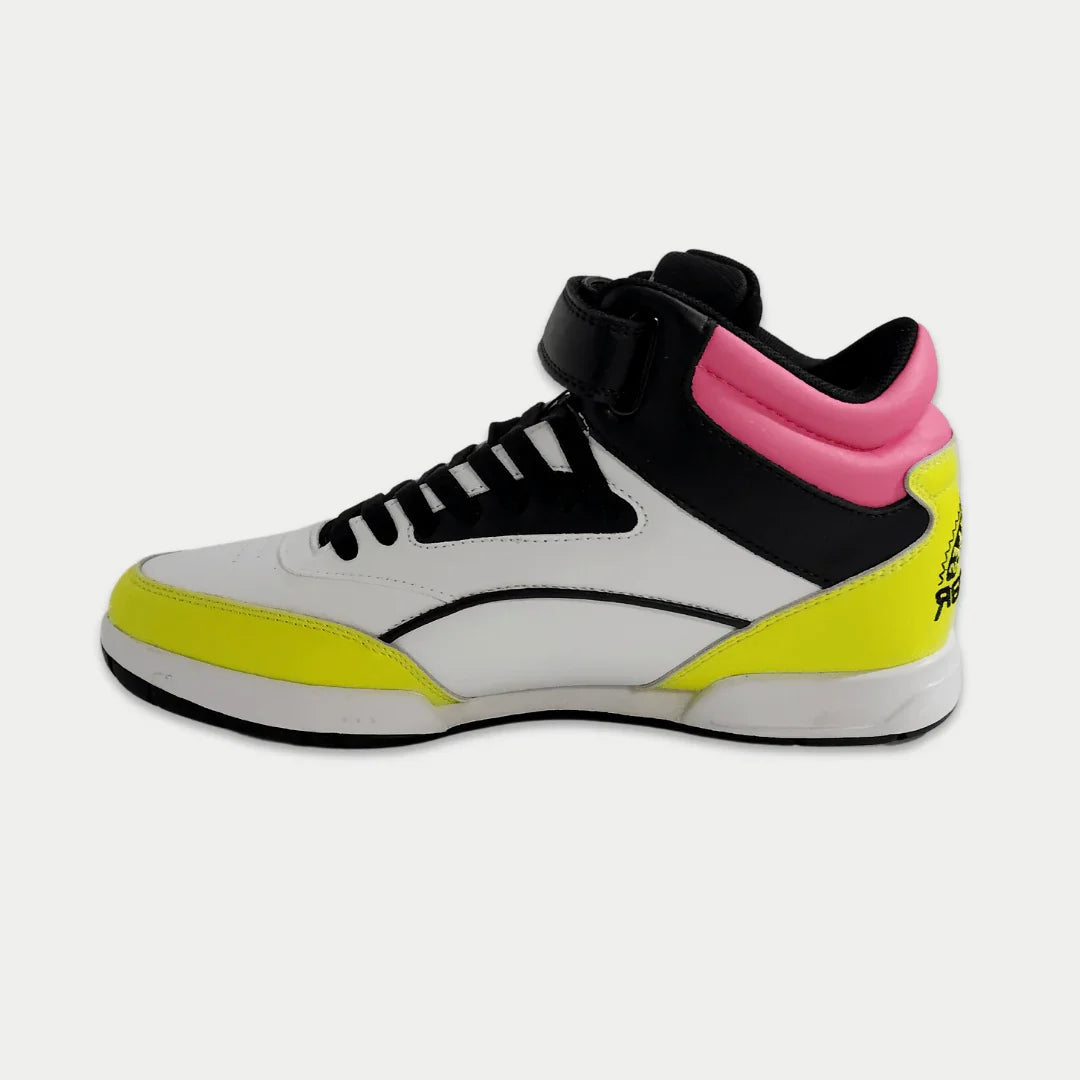 LA Gear Women's Hightop Sneaker Flame White/Pink