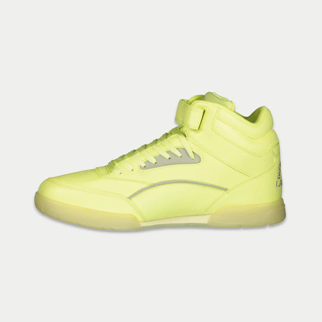LA Gear Women's Hightop Sneaker Flame Neon Yellow