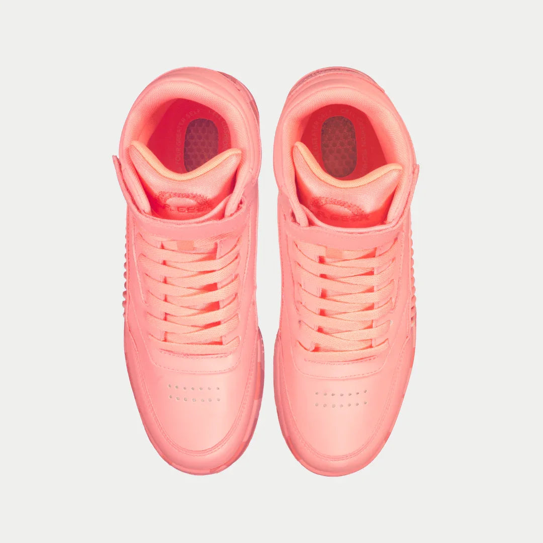 LA Gear Women's Hightop Sneaker Flame Neon Peach