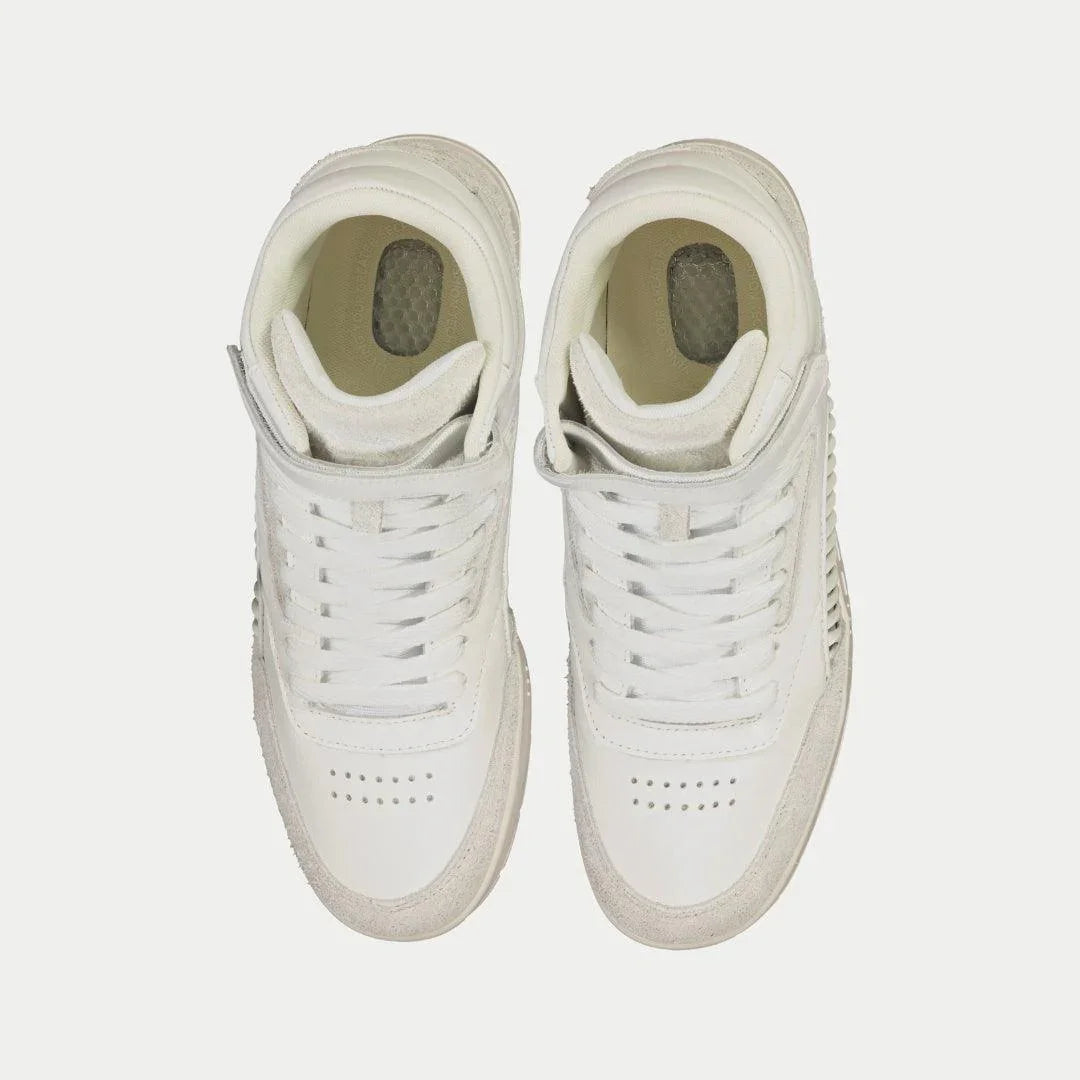 LA Gear Women's Hightop Sneaker Flame White