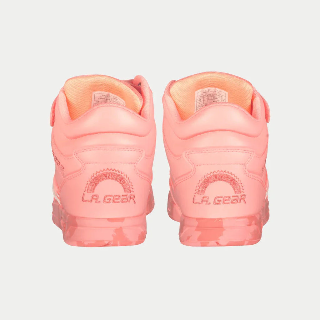 LA Gear Women's Hightop Sneaker Flame Neon Peach