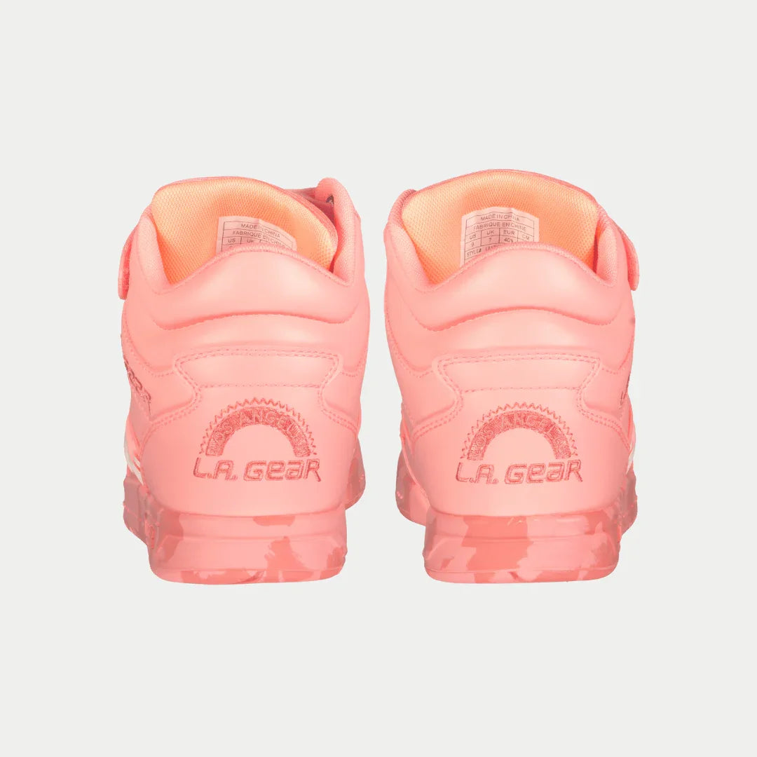 LA Gear Women's Hightop Sneaker Flame Neon Peach