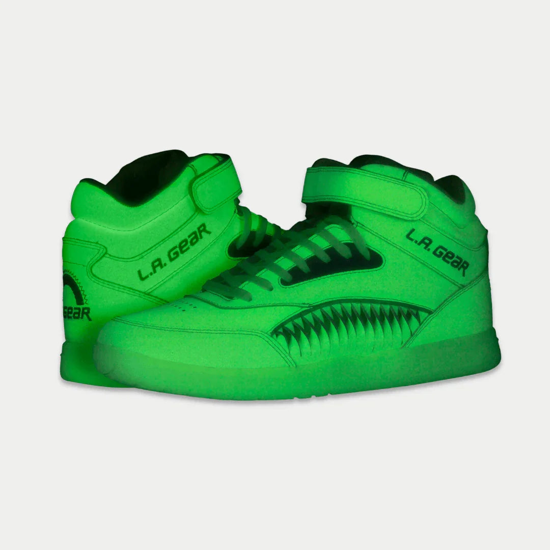 LA Gear Women's Hightop Sneaker Flame Neon Yellow