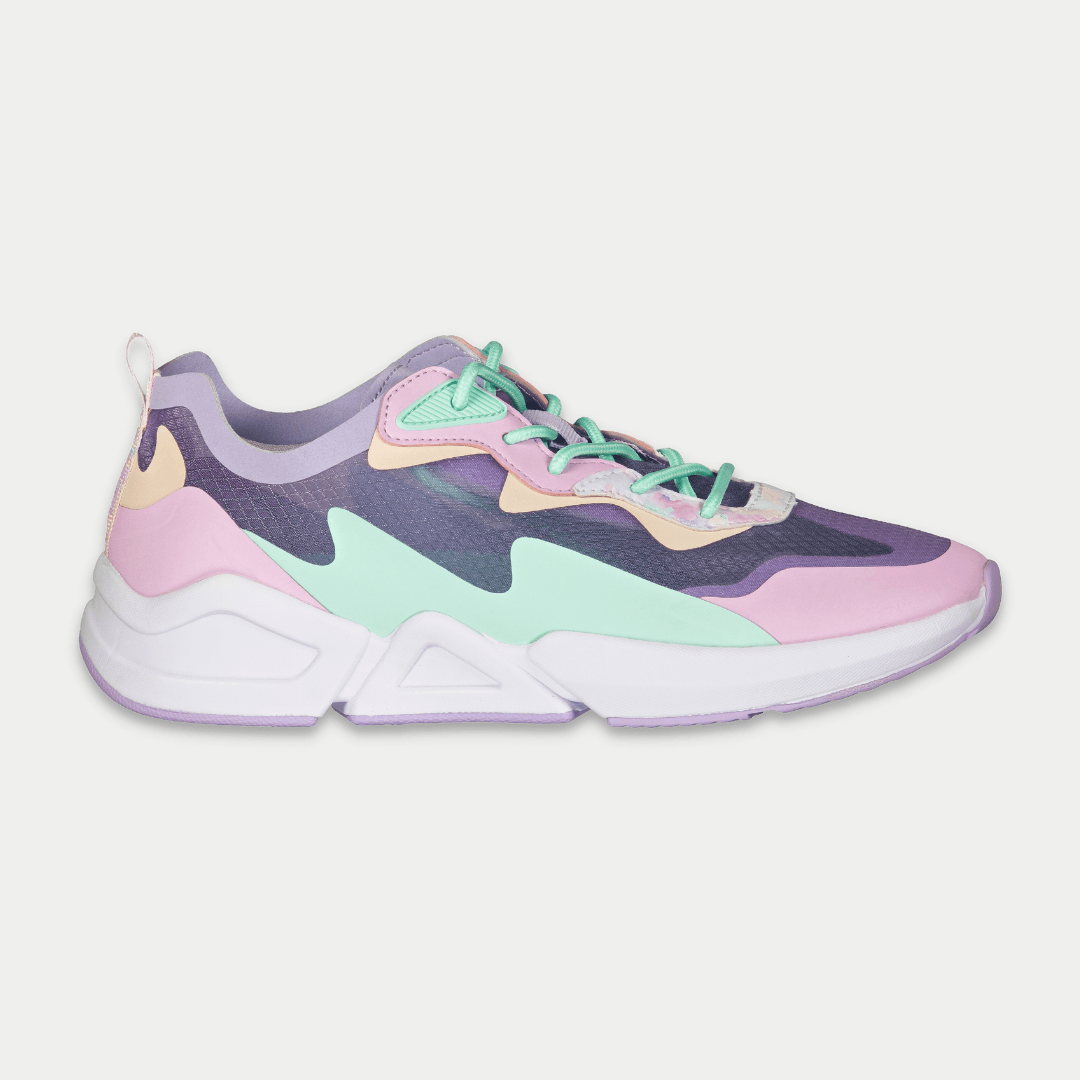 LA Gear Women's Mid-City Low Top Sneaker Lavender/Pink