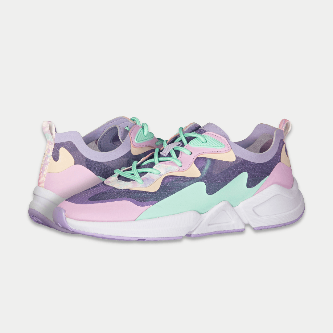LA Gear Women's Mid-City Low Top Sneaker Lavender/Pink