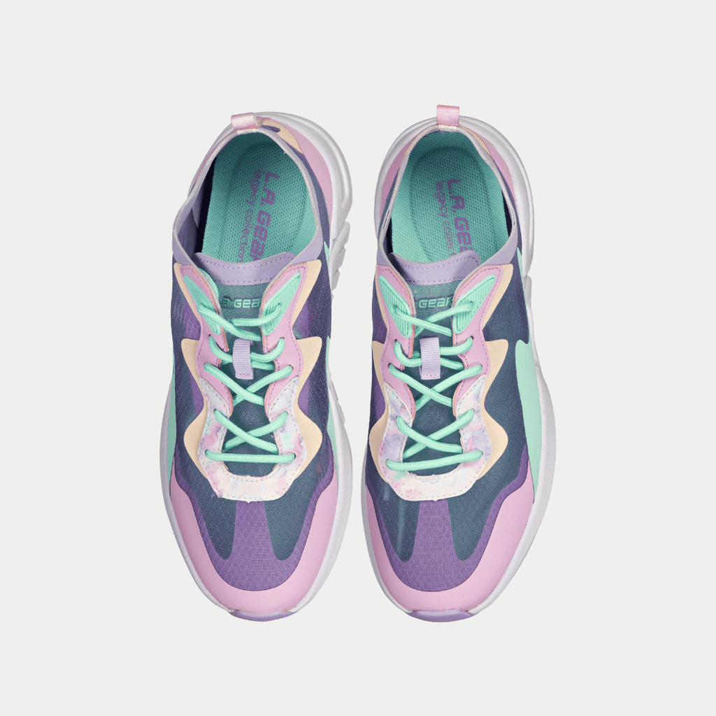 LA Gear Women's Mid-City Low Top Sneaker Lavender/Pink