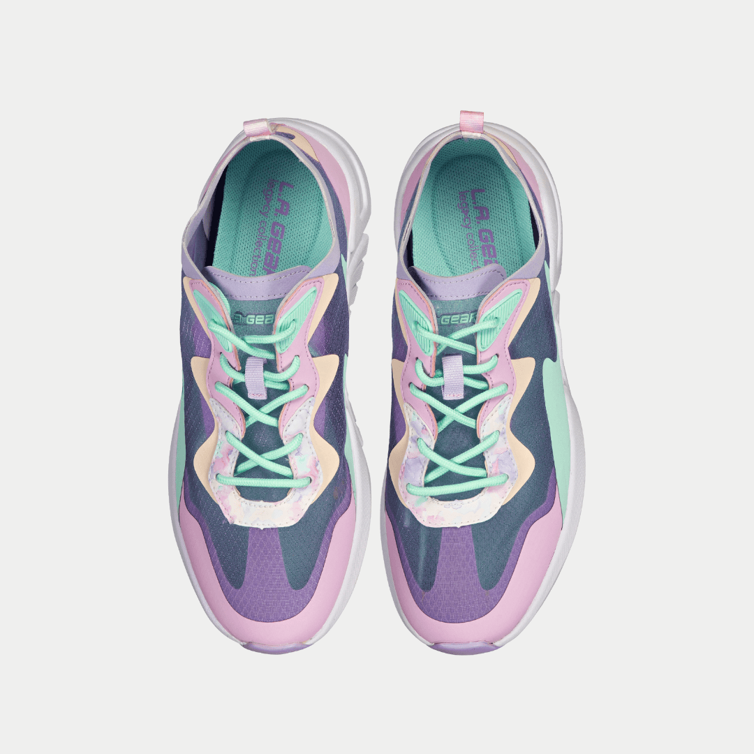 LA Gear Women's Mid-City Low Top Sneaker Lavender/Pink