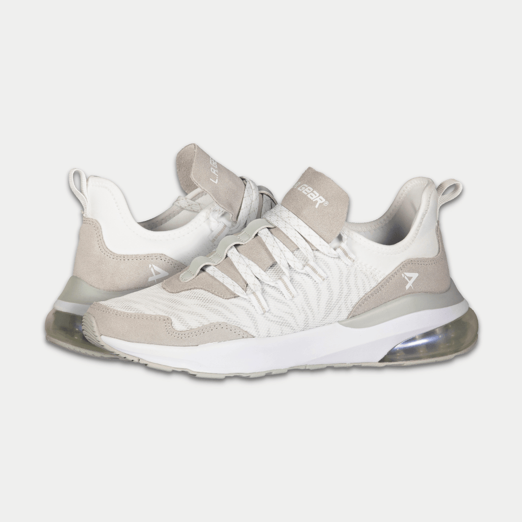 LA Gear Women's Runyon Low Top Sneaker White/Grey