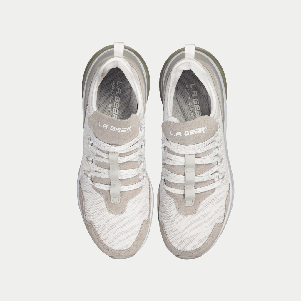LA Gear Women's Runyon Low Top Sneaker White/Grey