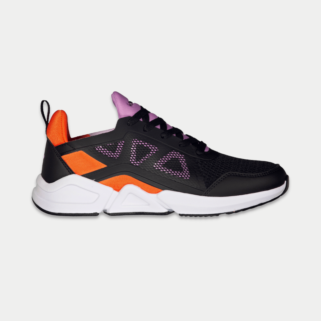 LA Gear Women's Tarzana Low Top Sneaker Black/Orange