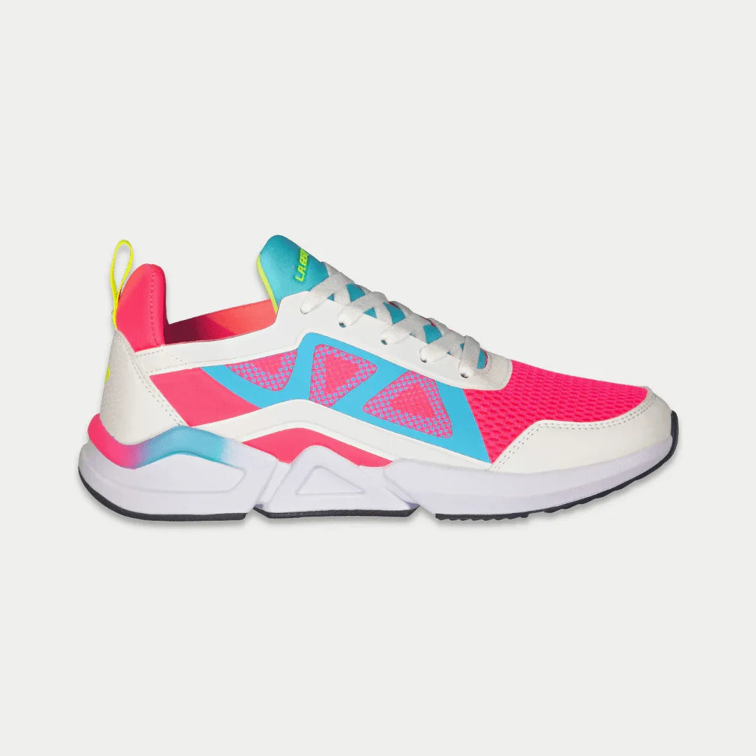 LA Gear Women's Lowtop Sneaker Tarzana White/Pink