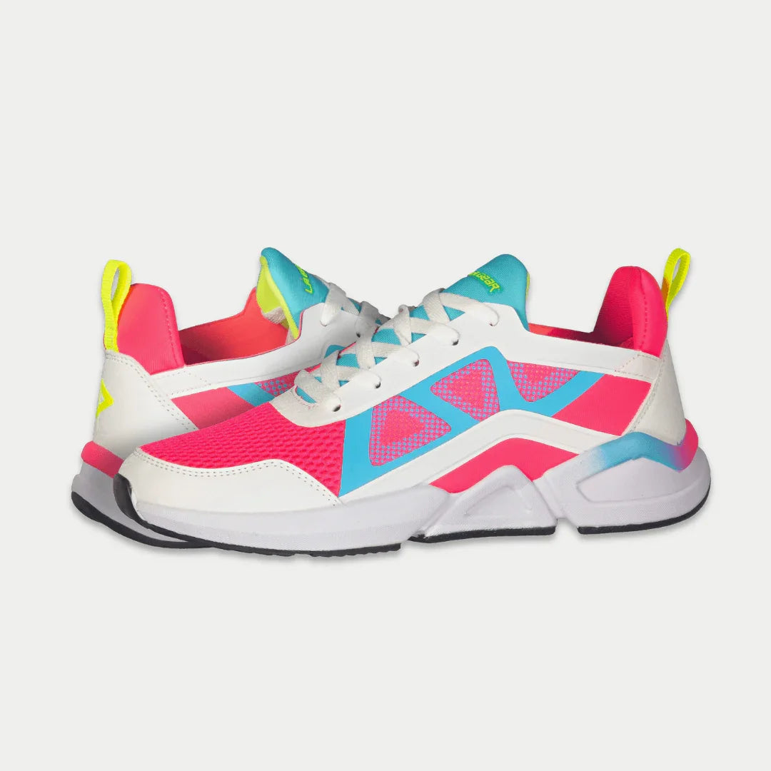 LA Gear Women's Lowtop Sneaker Tarzana White/Pink