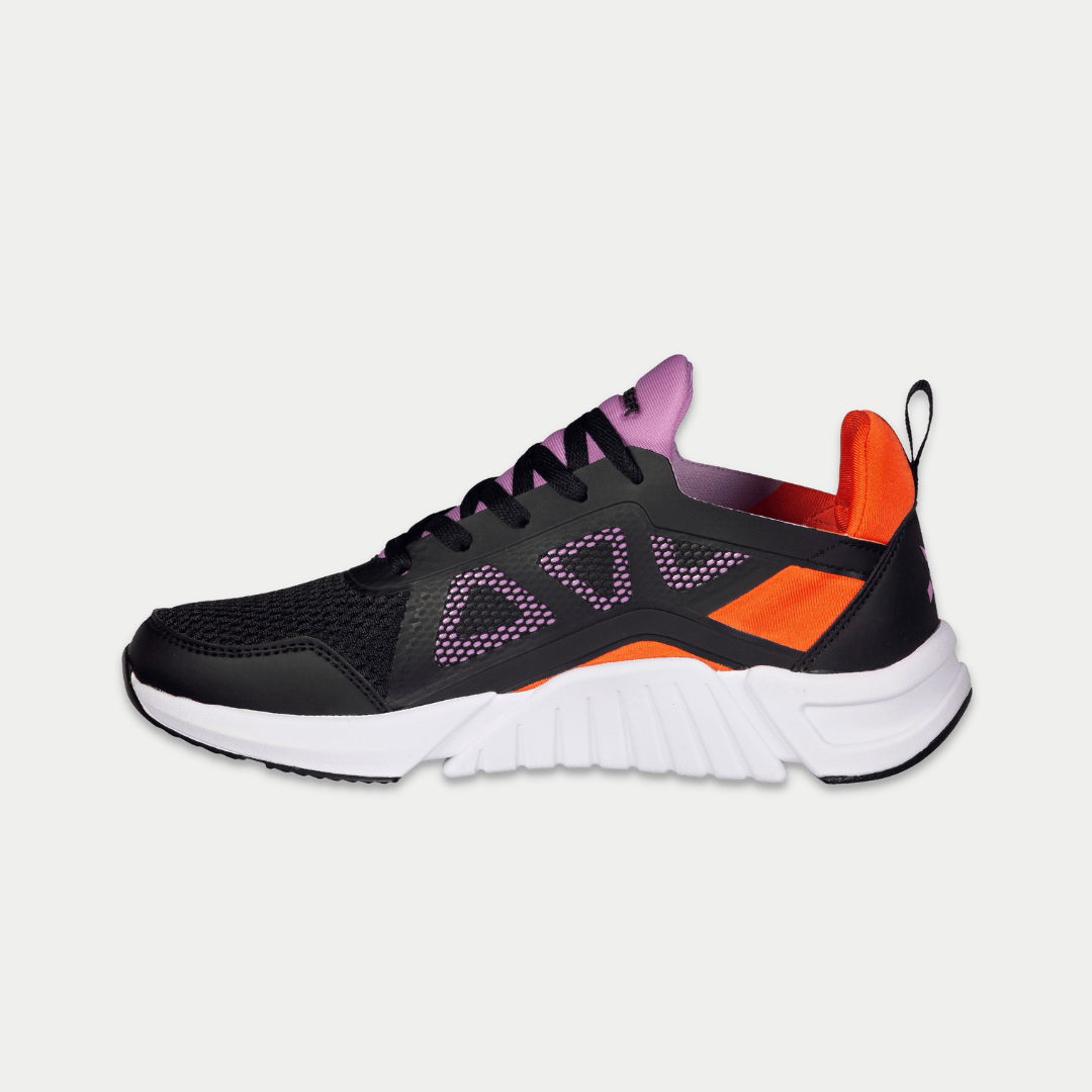 LA Gear Women's Tarzana Low Top Sneaker Black/Orange