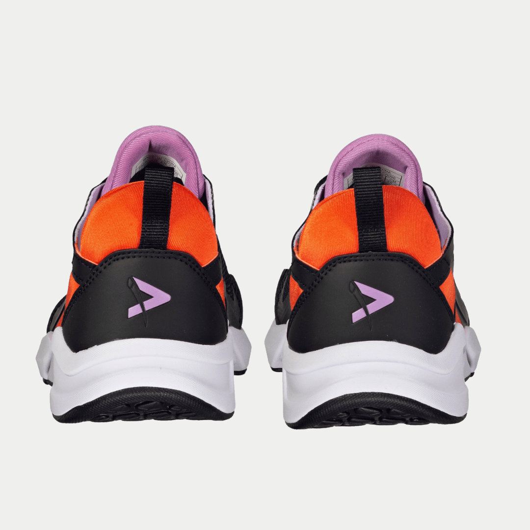 LA Gear Women's Tarzana Low Top Sneaker Black/Orange